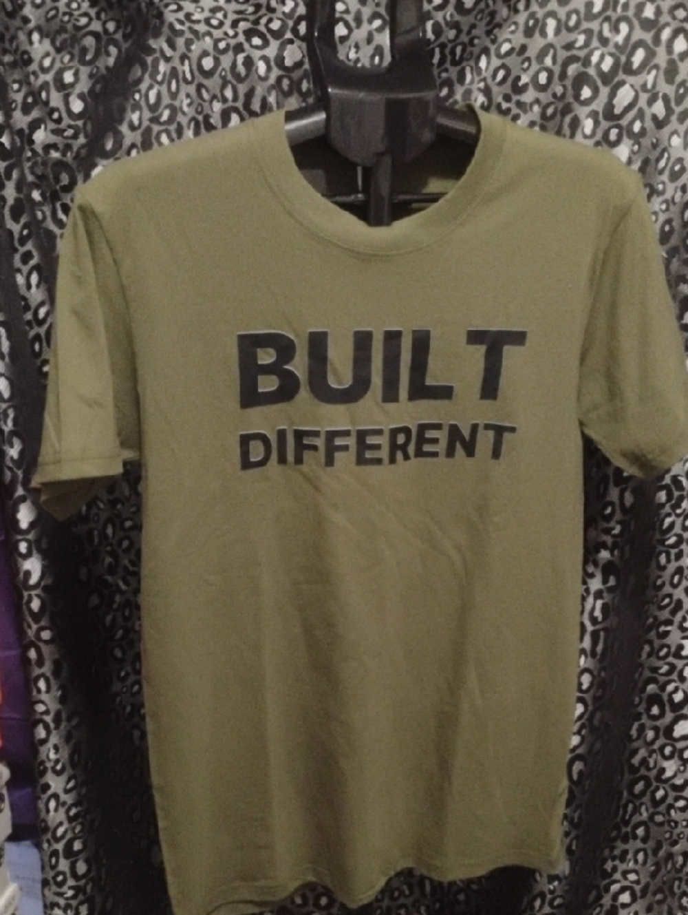 Pinc Premium "BUILT DIFFERENT" Olive Green Short Sleeve Tee